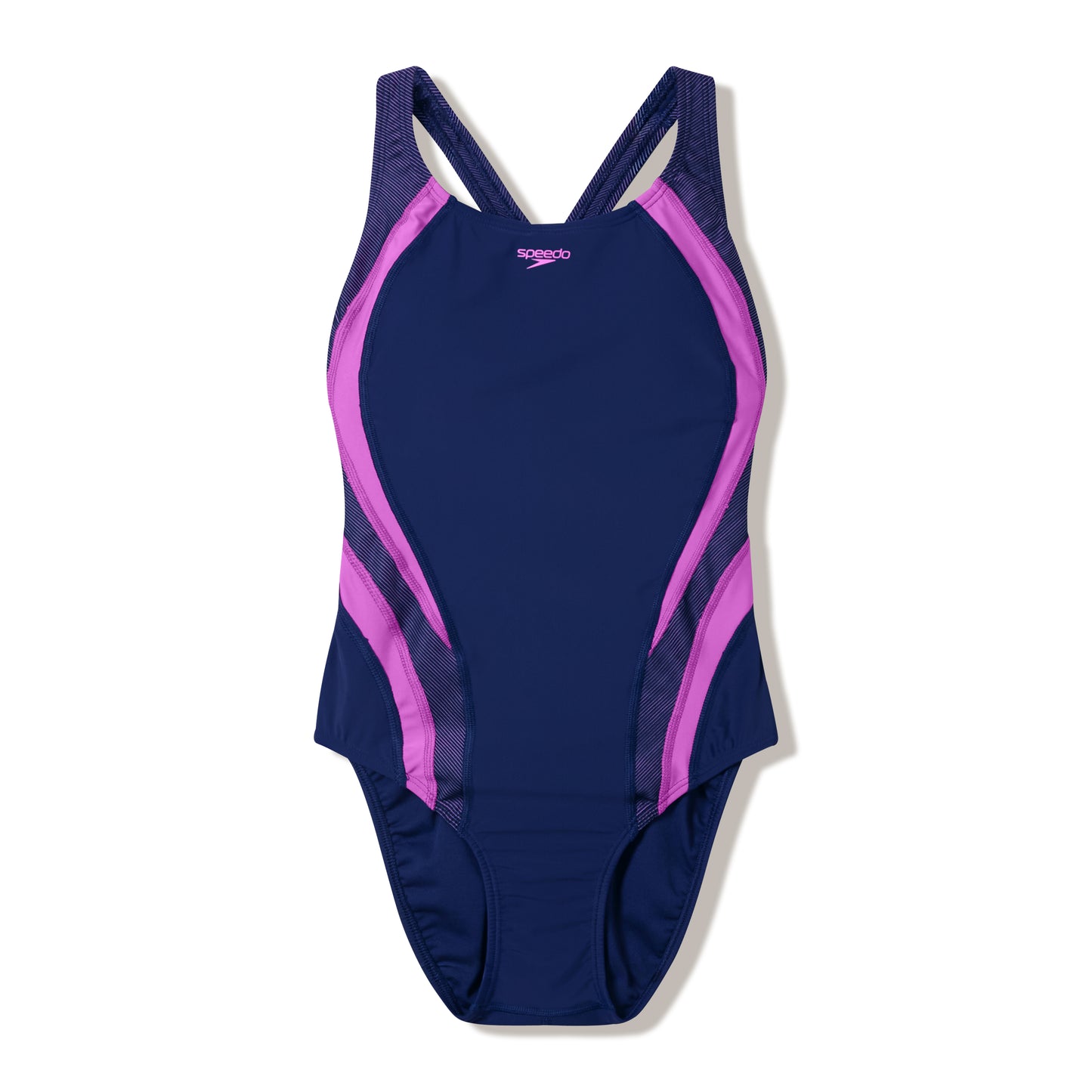 Speedo Womens Quantum Rib Splice One Piece - Peacoat/Neon Jelly
