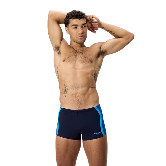 Speedo Mens Solid Spliced Aquashort - Peacoat/Deep Sapphire