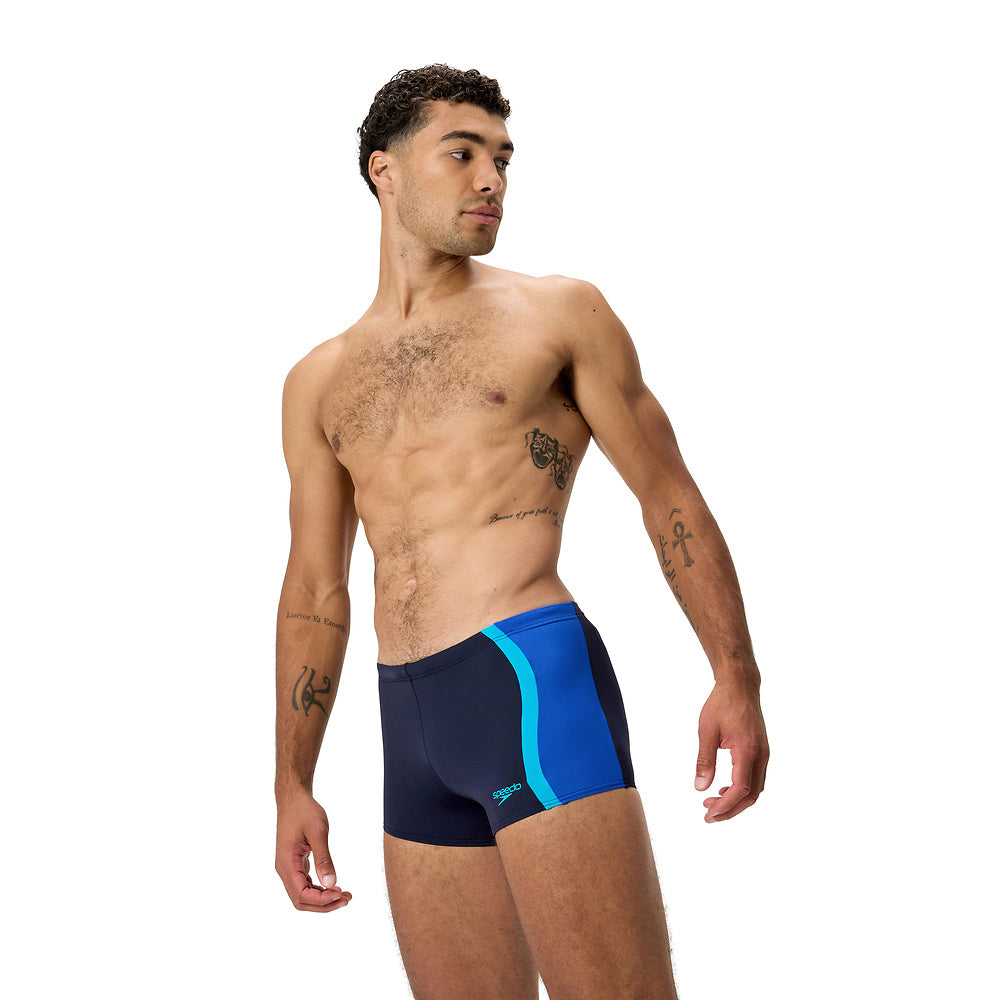 Speedo Mens Solid Spliced Aquashort - Peacoat/Deep Sapphire