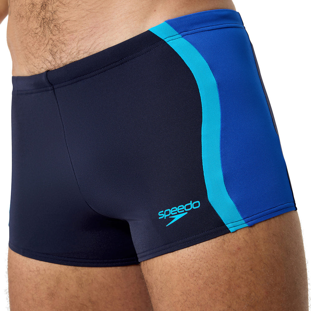 Speedo Mens Solid Spliced Aquashort - Peacoat/Deep Sapphire