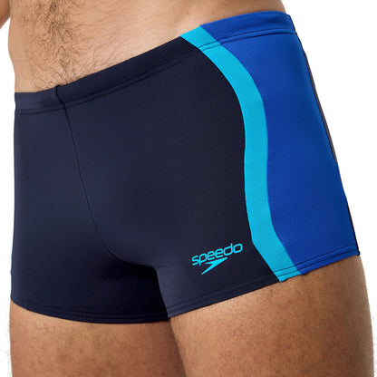 Speedo Mens Solid Spliced Aquashort - Peacoat/Deep Sapphire
