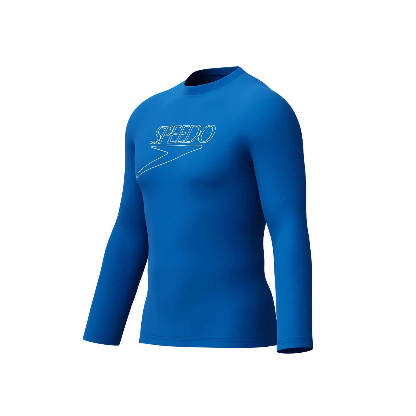Speedo Mens Endurance+ L/S Logo Rash Guard - Blue