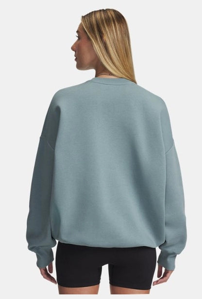 Under Armour Rival Fleece Varsity Women's Oversized Crew - Serpentine/White