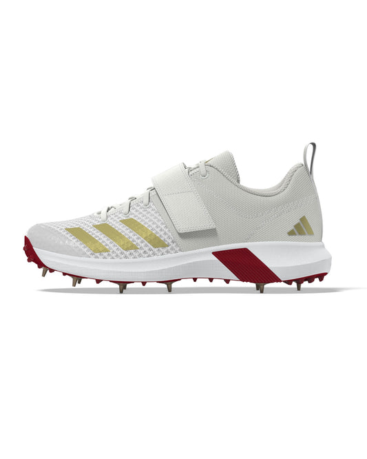 Adidas AdiPower Vector Cricket Shoe White/Gold/Red