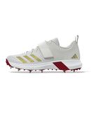 Adidas AdiPower Vector Cricket Shoe White/Gold/Red