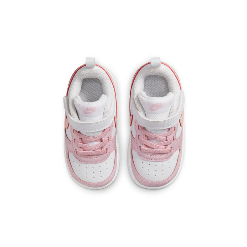 Nike Court Borough Low 2 Toddlers Shoe - White/Pink Foam