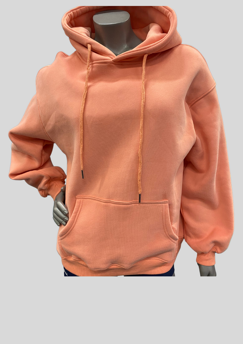 Arby & Opal Unisex Full Length Embossed Hoodie - Sherbet