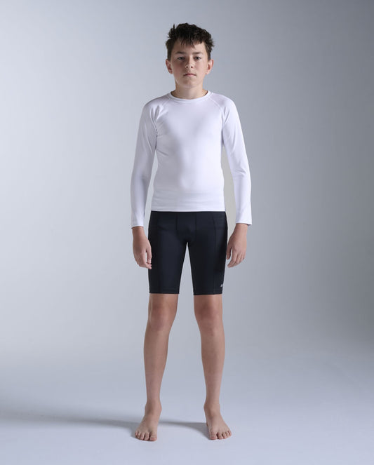 2XU Boys Core Compression Shorts - Black/Silver