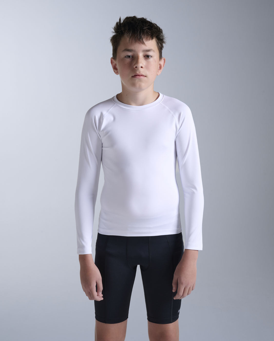 2XU Boys Core Compression Shorts - Black/Silver