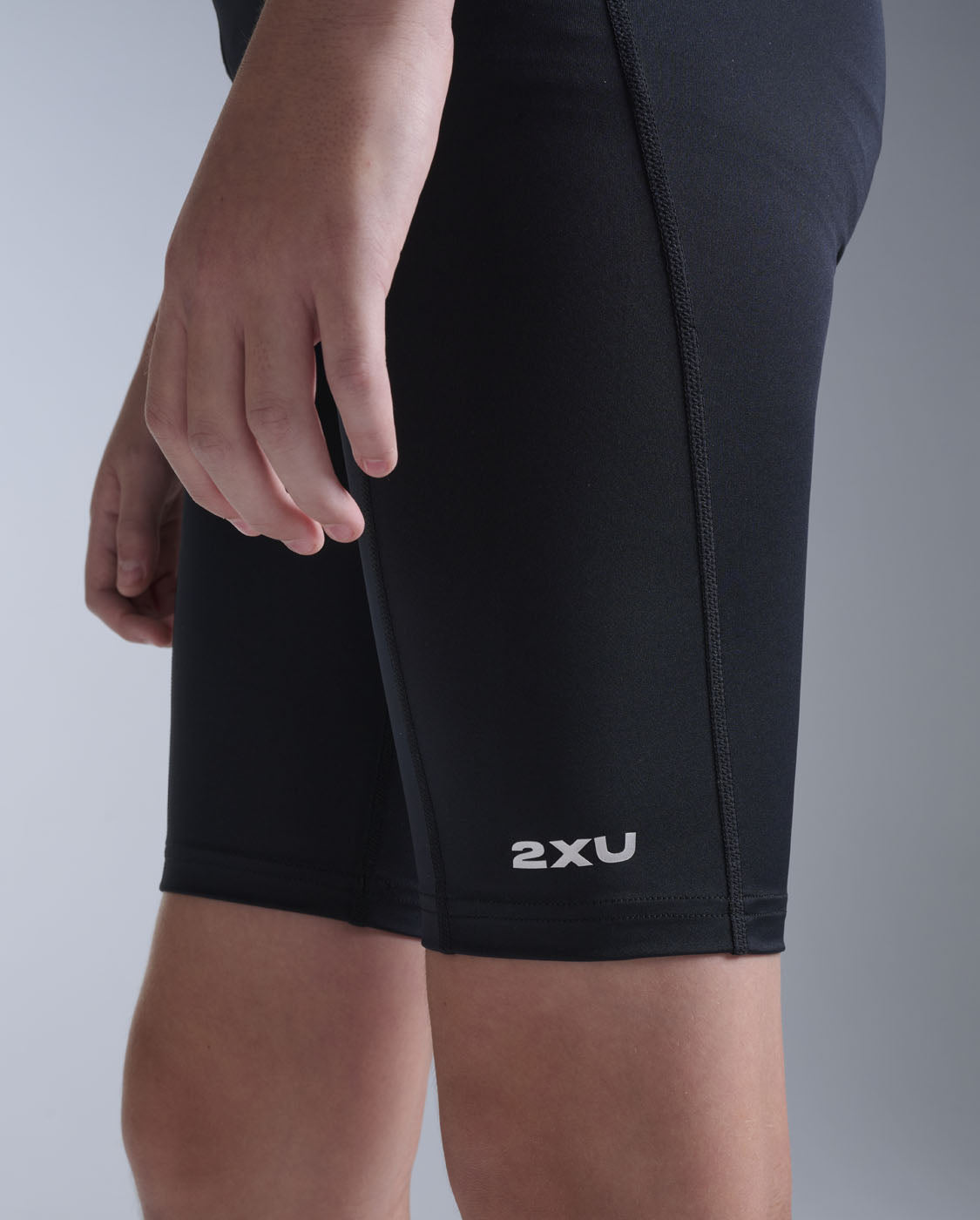 2XU Boys Core Compression Shorts - Black/Silver