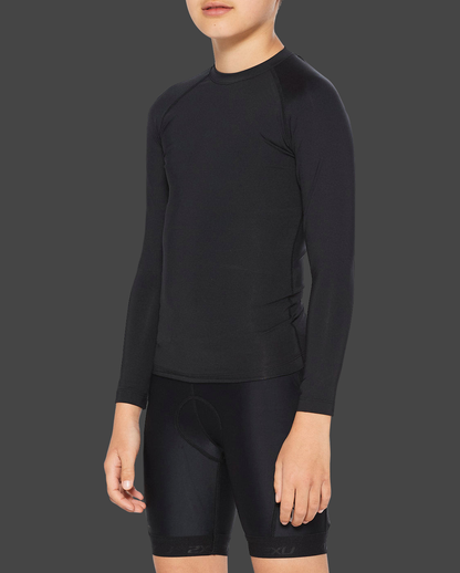 2XU Core Youth Compression Long Sleeve - Black/Silver