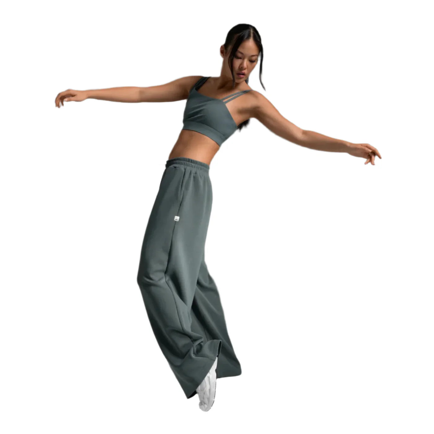 2XU Womens Wonderluxe SandWashed Wide Pants - Dark Sage