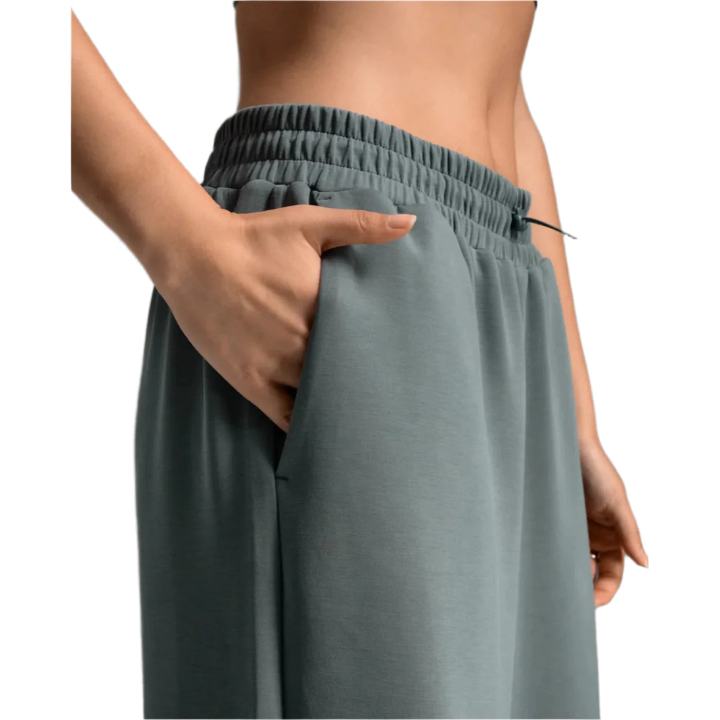 2XU Womens Wonderluxe SandWashed Wide Pants - Dark Sage