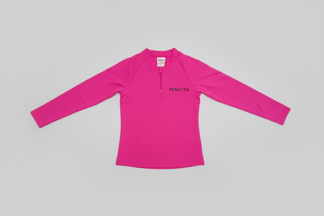 Funkita Girls Long Sleeve Rash Vest - Still Pink