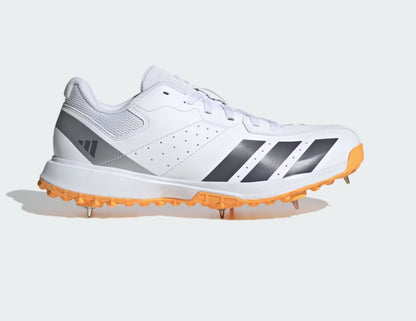 Adidas Howzat Spike Cricket Shoe - White/Onyx/Tangerine