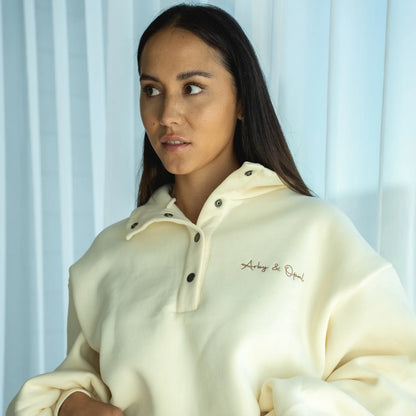 Arby & Opal Dome Button Pullover - Buttercream