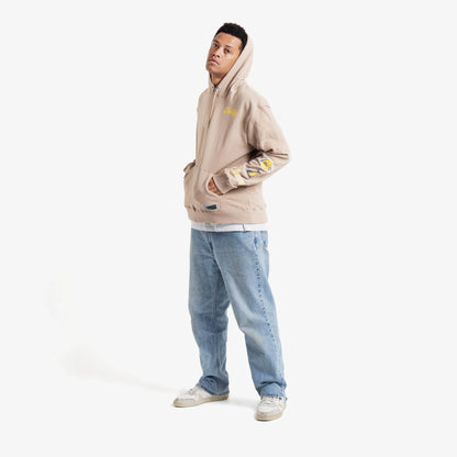 NBA Essentials Mens LA Lakers Vintage Brody Fleece Hoody - Tan