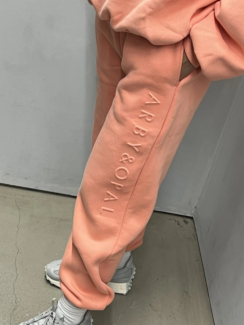 Arby & Opal Unisex Embossed Jogger - Sherbet