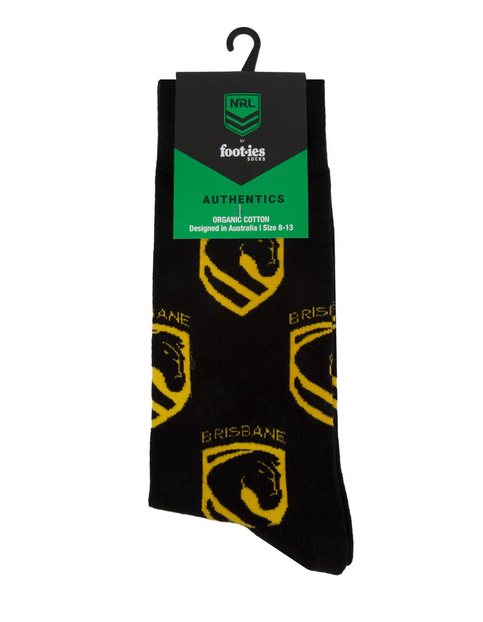foot-ies socks NRL Brisbane Broncos Organic Cotton Socks
