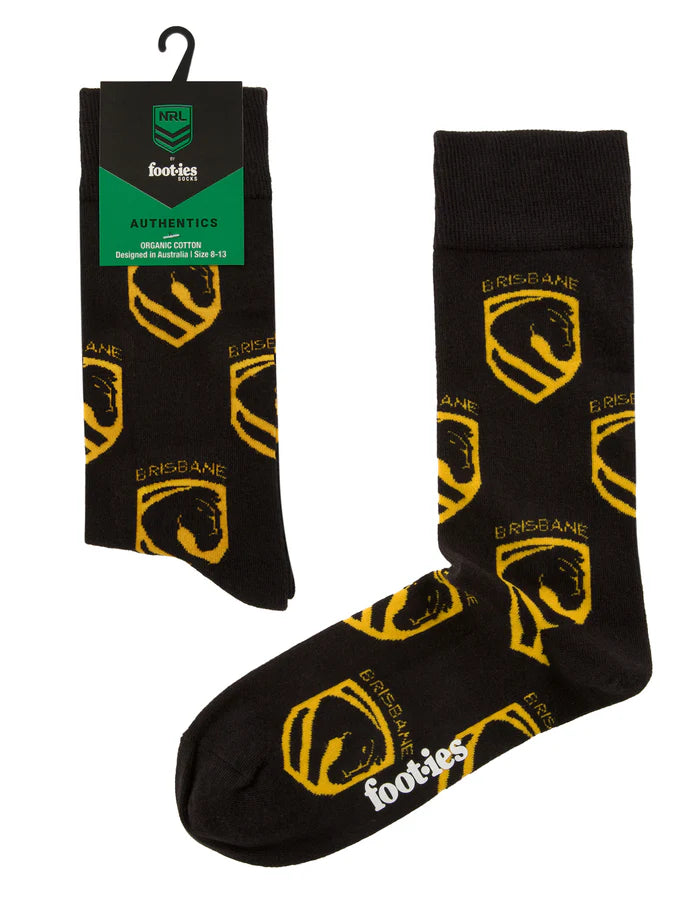 foot-ies socks NRL Brisbane Broncos Organic Cotton Socks