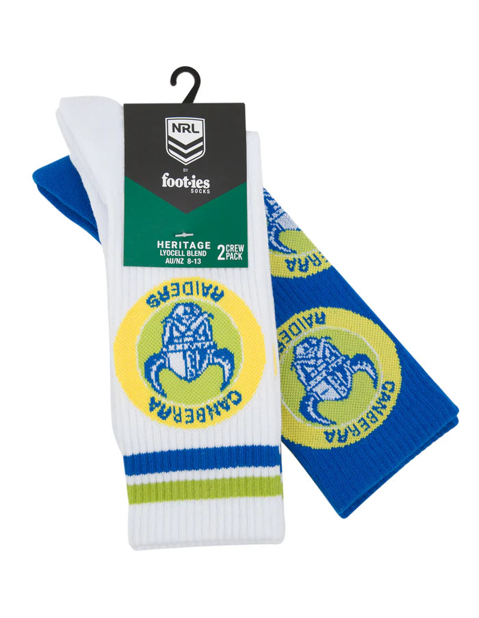 foot-ies socks NRL Canberra Raiders Retro Sneaker Sock - 2 Pack