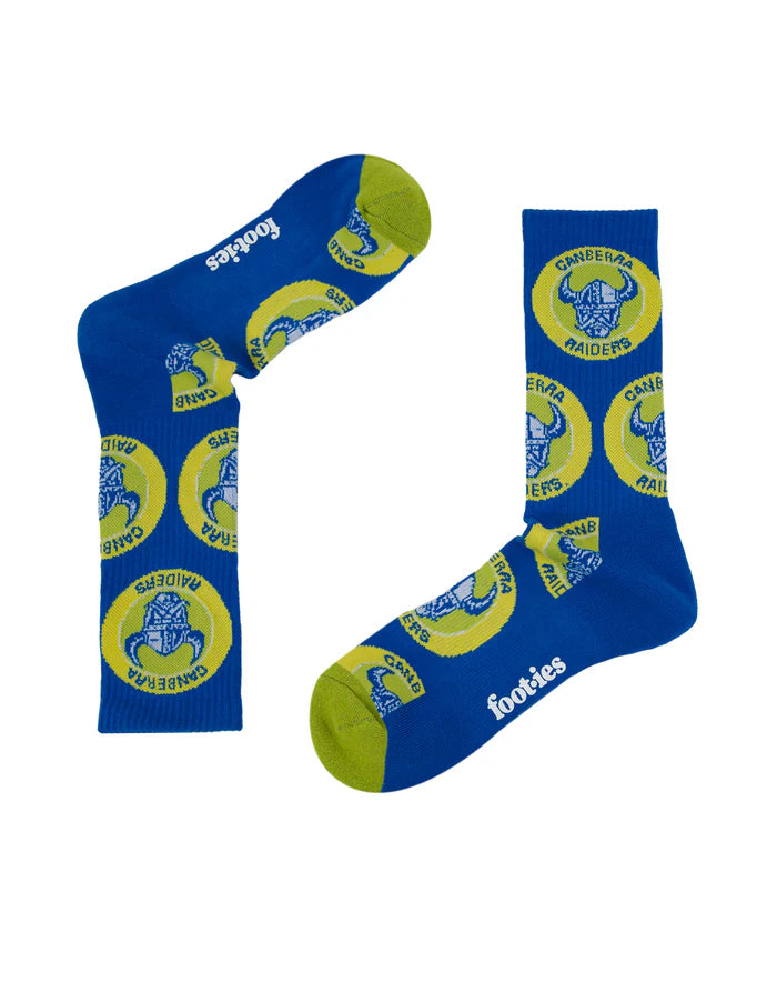 foot-ies socks NRL Canberra Raiders Retro Sneaker Sock - 2 Pack