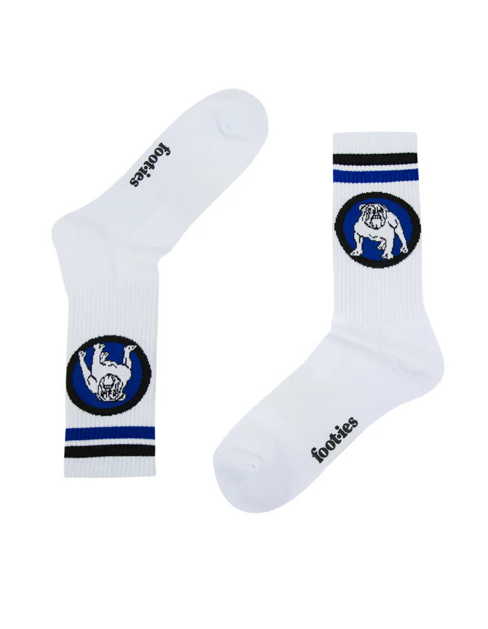 foot-ies socks NRL Canterbury-Bankstown Bulldogs Retro Sneaker Sock - 2 Pack