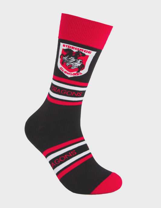 foot-ies socks NRL St George Illawarra Dragons Stripe Organic Cotton Socks