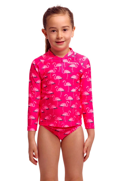 Funkita Toddler Girls Zippy Rash Vest - Flaming Go Gos