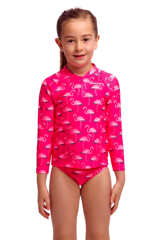 Funkita Toddler Girls Zippy Rash Vest - Flaming Go Gos