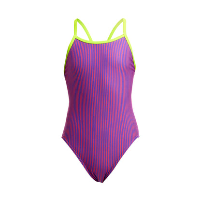 Funkita Girls Single Strap One Piece - Berry Crush