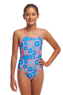 Funkita Girls Diamond Back One Piece - Bundjalung Blue