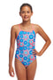 Funkita Girls Diamond Back One Piece - Bundjalung Blue