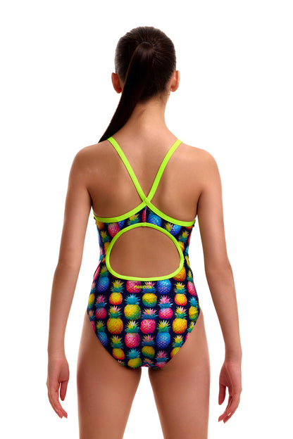 Funkita Girls Diamond Back One Piece - Pine Gap
