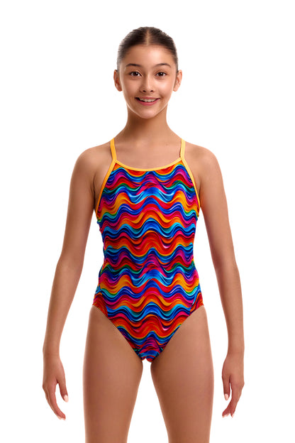Funkita Girls Diamond Back One Piece - Plastic Fantastic