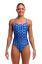 Funkita Womens Diamond Back One Piece - Blue Viper