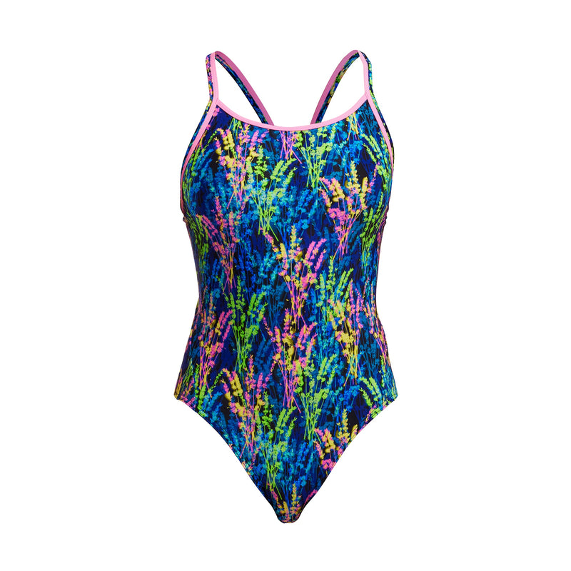 Funkita Womens Diamond Back One Piece - Midnight Meadow