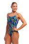 Funkita Womens Diamond Back One Piece - Midnight Meadow