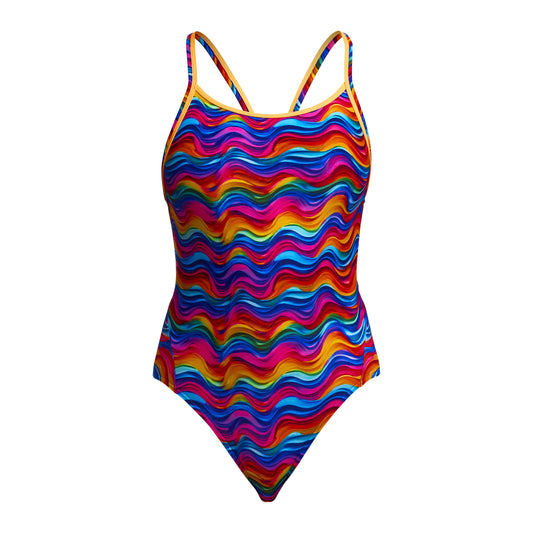 Funkita Womens Diamond Back One Piece - Plastic Fantastic
