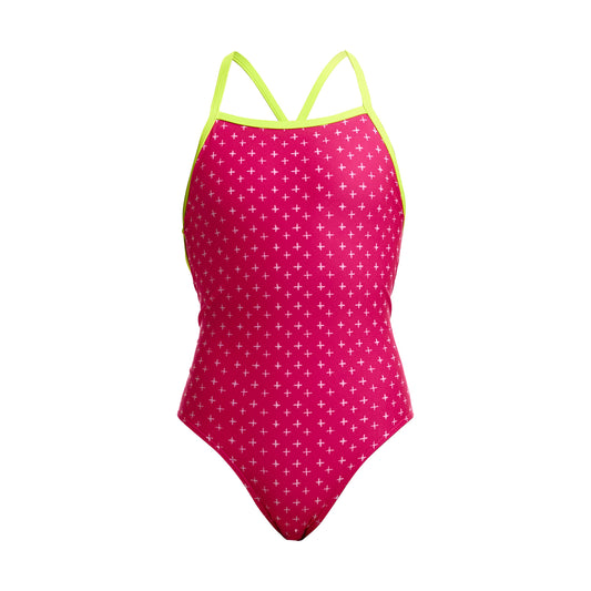 Funkita Girls Strapped In One Piece - Pink Proton