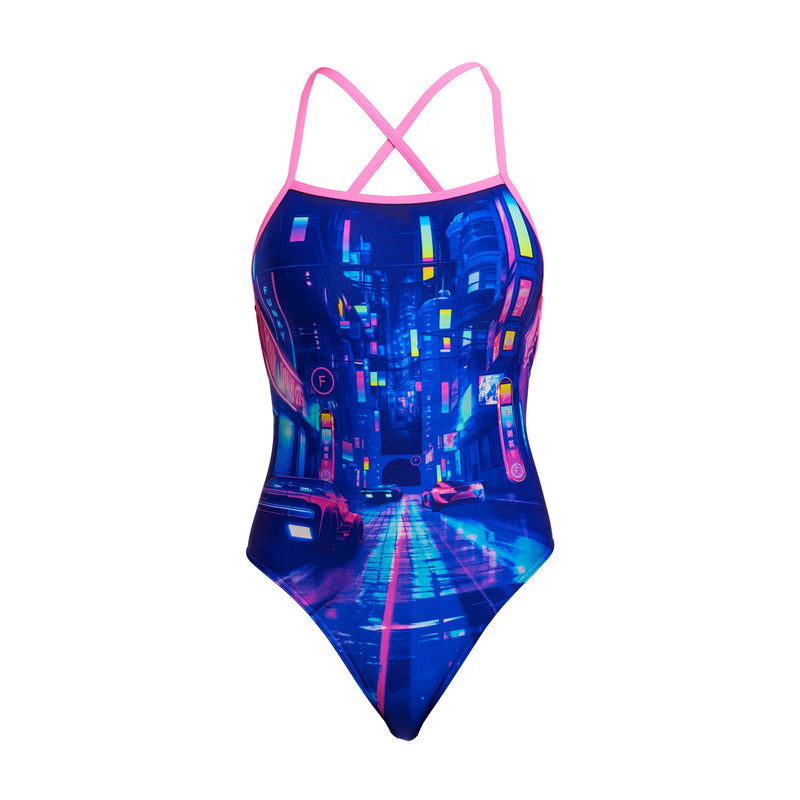 Funkita Ladies Strapped In One Piece - Cyber City