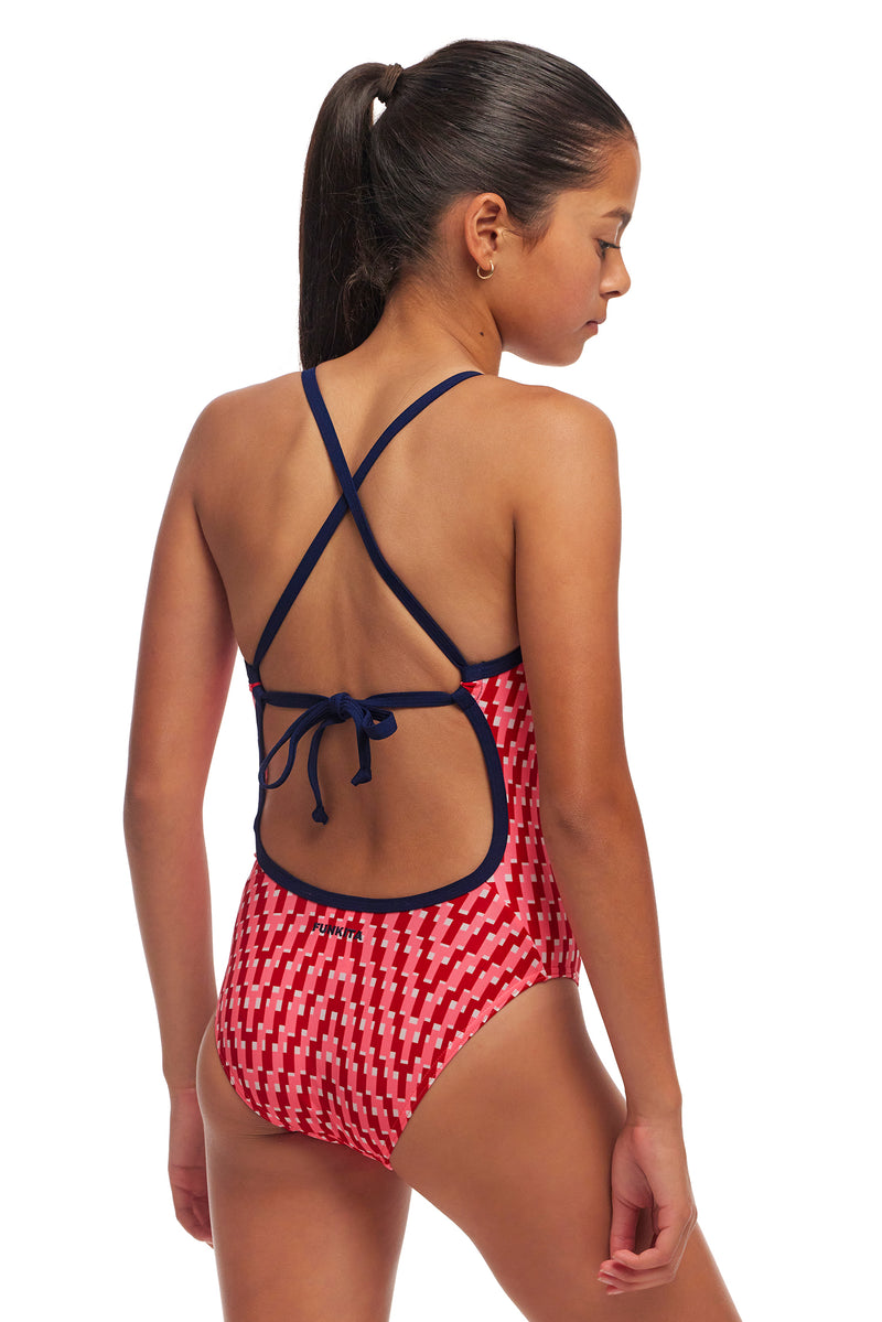 Funkita Girls Tie Me Tight One Piece - Red Head