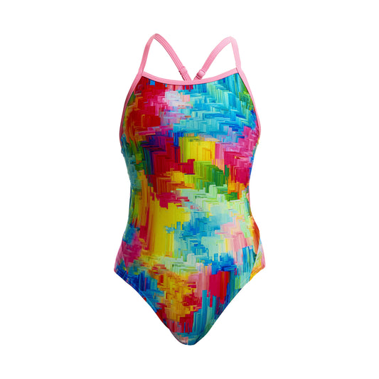 Funkita Girls Twisted One Piece - Falling Colours
