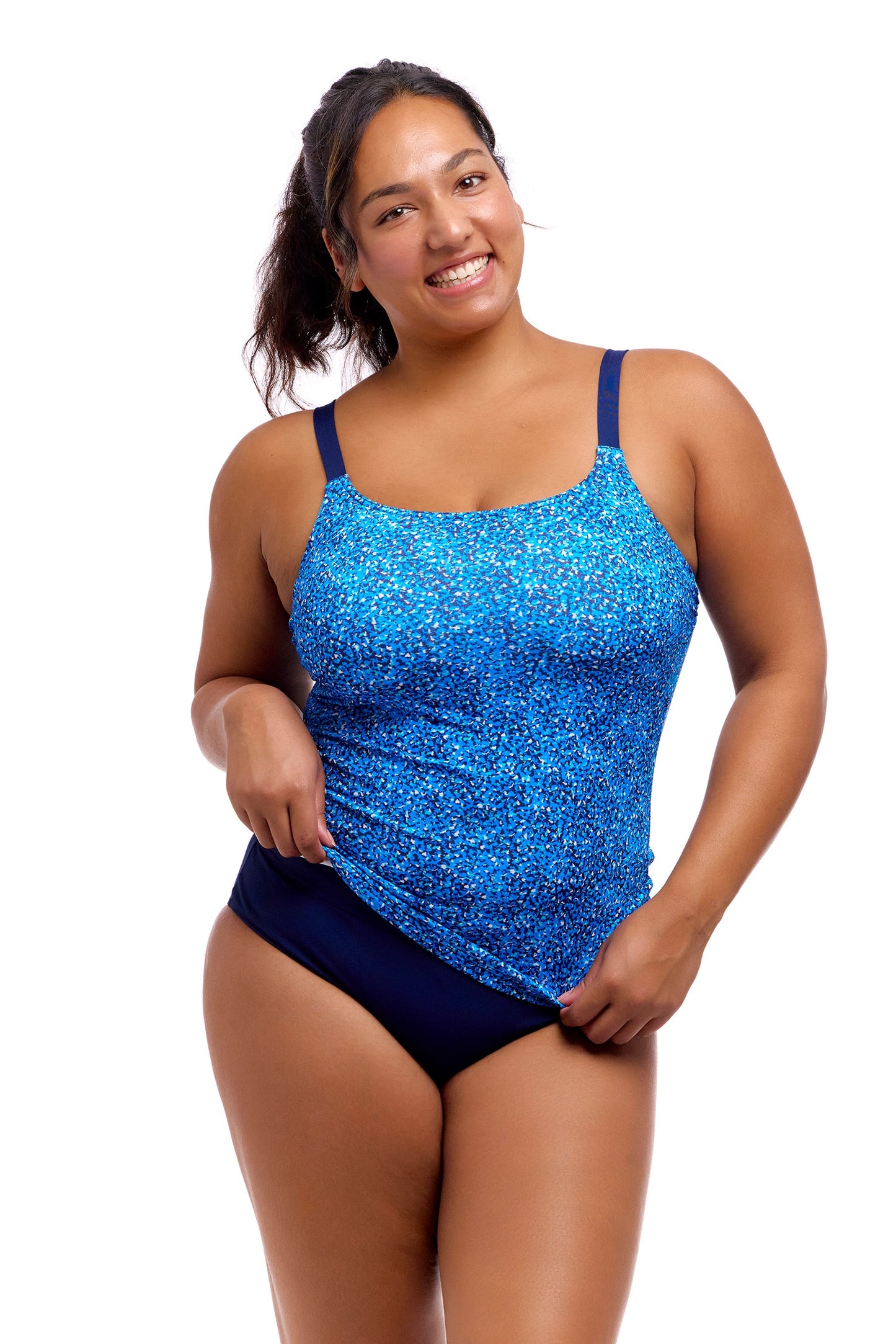 Funkita Ladies Scoop Neck Tankini Top - Pebble Beach
