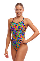 Funkita Womens Diamond Swim Secure One Piece - Colour Funk