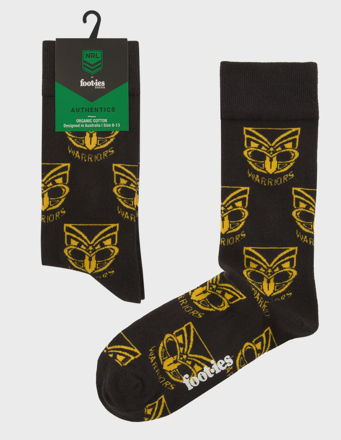foot-ies socks NRL NZ Warriors Organic Cotton Socks