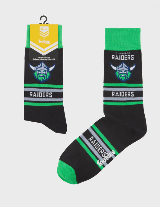 foot-ies socks Canberra Raiders Stripe Organic Cotton Socks