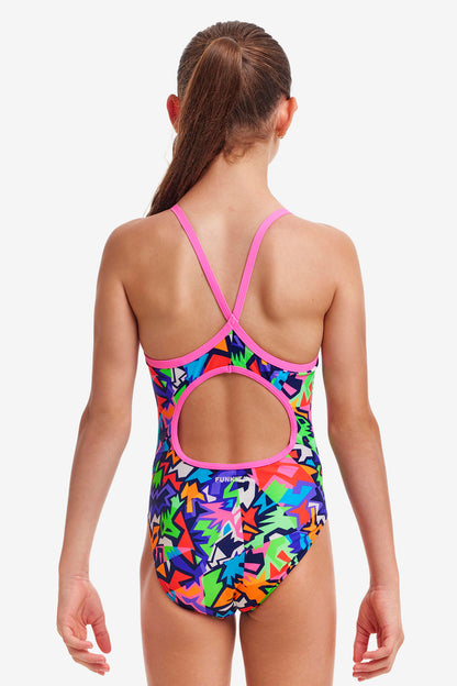 Funkita Girls Diamond Back One Piece - Sharp Edges