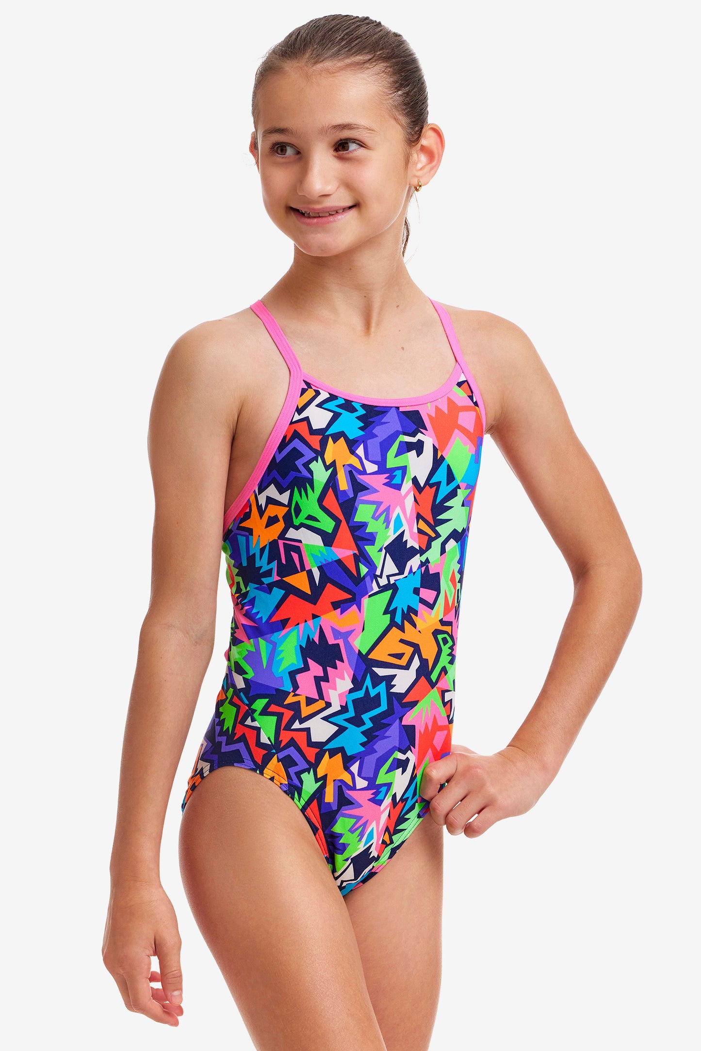 Funkita Girls Diamond Back One Piece - Sharp Edges