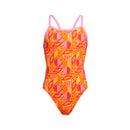 Funkita Girls Single Strap One Piece - Orange Crush